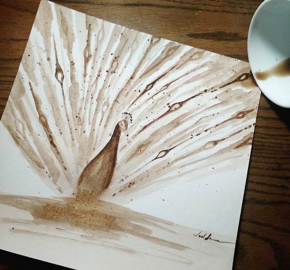 نقاشی های خلاقانه با قهوه توسط جوئل لانوس